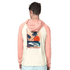 Kansas City Chiefs Margaritaville Sand, Sea, Sunsets Long-Sleeve Rashguard Hoodie Pullover -Cream/Amber | NFL