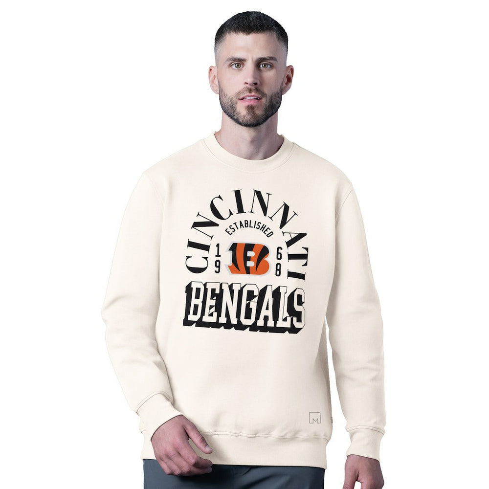 Cincinnati Bengals MSX by Michael Strahan Whiteout Tri-Blend Sweatshirt White | NFL