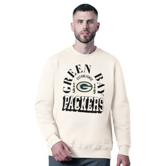 Green Bay Packers MSX by Michael Strahan Whiteout Tri-Blend Sweatshirt White | NFL