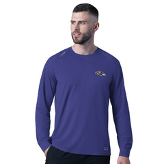 Baltimore Ravens MSX by Michael Strahan Forward Long-Sleeve T-Shirt Purple | NFL