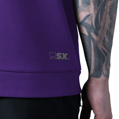 Minnesota Vikings MSX by Michael Strahan Tri-Blend Rebound Sleeveless Hoodie Purple | NFL