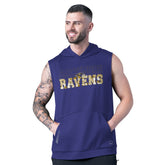 Baltimore Ravens MSX by Michael Strahan Tri-Blend Rebound Sleeveless Hoodie Purple | NFL
