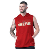 San Francisco 49ers MSX by Michael Strahan Tri-Blend Rebound Sleeveless Hoodie Scarlet | NFL