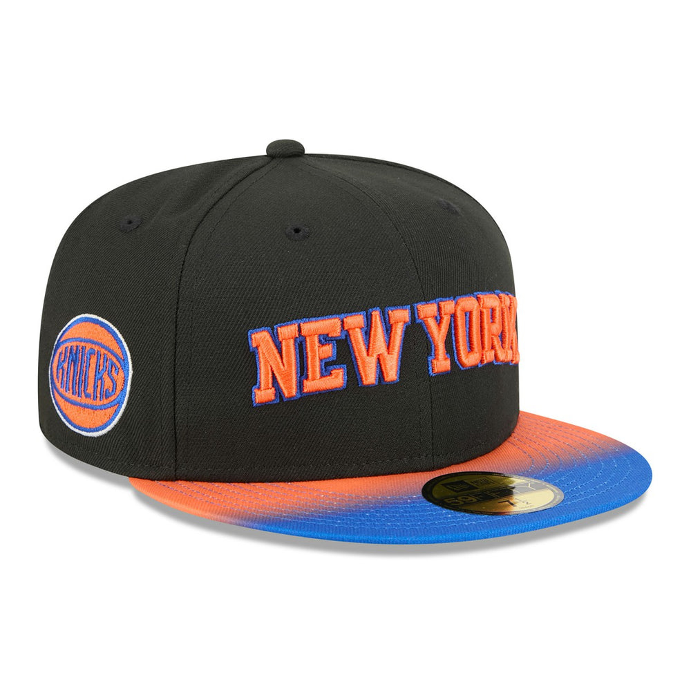 New York Knicks Jersey Hook Statement Edition 59FIFTY Fitted Hat Black/Blue - NBA