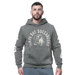 Tampa Bay Buccaneers Starter Handoff Vintage Logo Fleece Hoodie Sweatshirt Charcoal | NFL