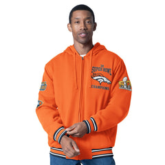 Denver Broncos G-III Sports by Carl Banks Power Forward Commemorative Full-Zip Hooded Jacket Orange | NFL