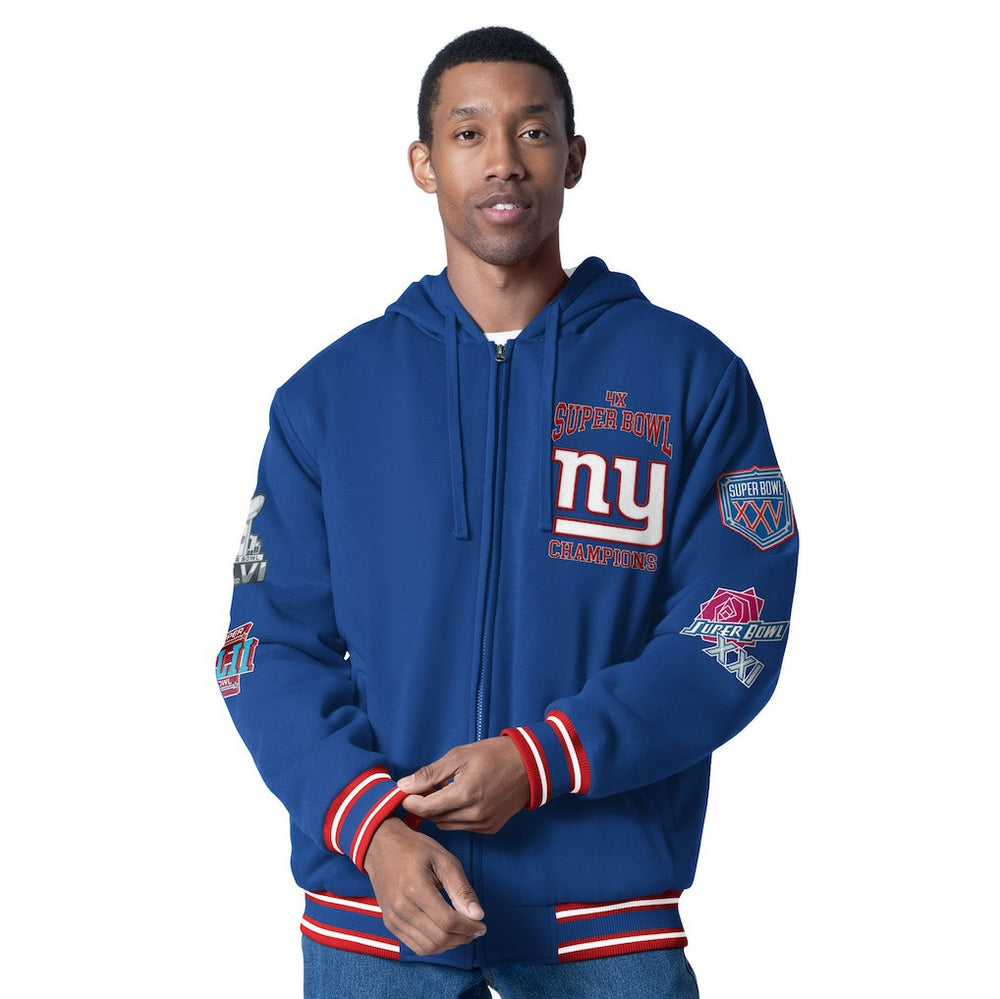 New York Giants G-III Sports by Carl Banks Power Forward Commemorative Full-Zip Hooded Jacket Royal | NFL