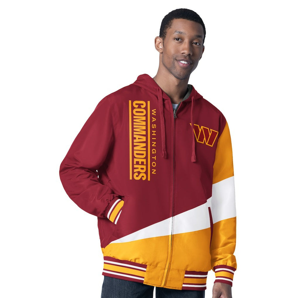 Washington Commanders G-III Sports by Carl Banks Dual Threat Reversable Full-Zip Hooded Jacket Burgundy/Charcoal | NFL
