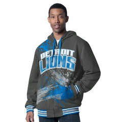 Detroit Lions G-III Sports by Carl Banks Dual Threat Reversable Full-Zip Hooded Jacket Blue/Charcoal | NFL