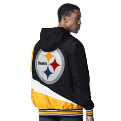 Pittsburgh Steelers G-III Sports by Carl Banks Dual Threat Reversable Full-Zip Hooded Jacket Black/Charcoal | NFL