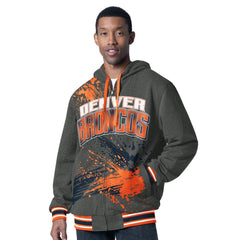Denver Broncos G-III Sports by Carl Banks Dual Threat Reversable Full-Zip Hooded Jacket Orange/Charcoal | NFL