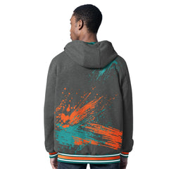 Miami Dolphins G-III Sports by Carl Banks Dual Threat Reversable Full-Zip Hooded Jacket Aqua/Charcoal | NFL