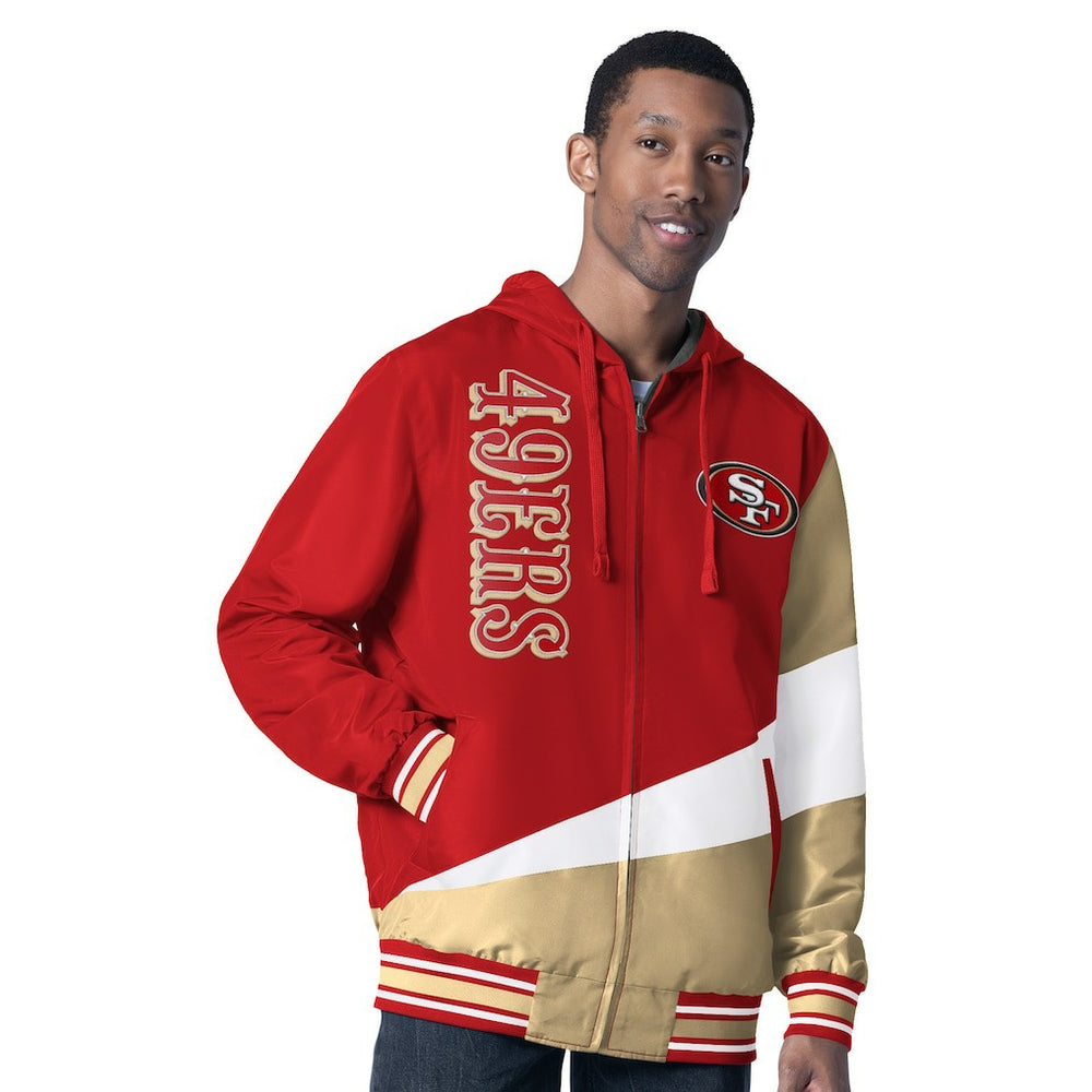 San Francisco 49ers G-III Sports by Carl Banks Dual Threat Reversable Full-Zip Hooded Jacket Scarlet/Charcoal | NFL
