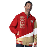 San Francisco 49ers G-III Sports by Carl Banks Dual Threat Reversable Full-Zip Hooded Jacket Scarlet/Charcoal | NFL
