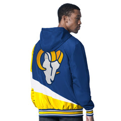 Los Angeles Rams G-III Sports by Carl Banks Dual Threat Reversable Full-Zip Hooded Jacket Royal/Charcoal | NFL