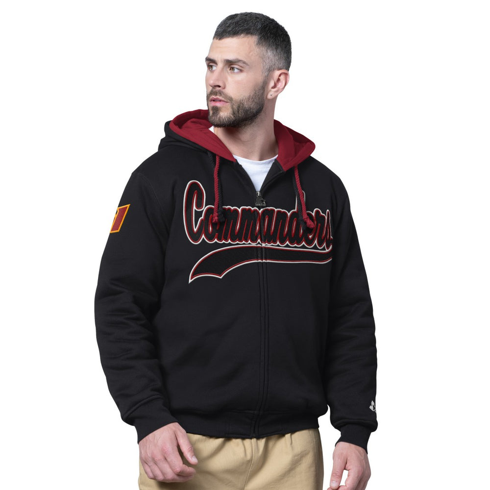 Washington Commanders Starter Big Shot Full-Zip Double Hoodie Black | NFL
