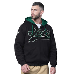 New York Jets Starter Big Shot Full-Zip Double Hoodie Black | NFL