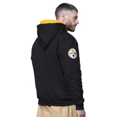 Pittsburgh Steelers Starter Big Shot Full-Zip Double Hoodie Black | NFL