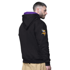 Minnesota Vikings Starter Big Shot Full-Zip Double Hoodie Black | NFL