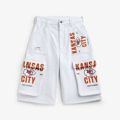 Kansas City Chiefs Off Season x NFL Women's Fleece Cargo Shorts Heather Gray | NFL