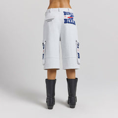 Buffalo Bills Off Season x NFL Women's Fleece Cargo Shorts Heather Gray | NFL
