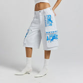 Detroit Lions Off Season x NFL Women's Fleece Cargo Shorts Heather Gray | NFL