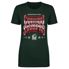 Mexico National Team 500 Level Women's Contigo Siempre Vintage T-Shirt Green - FIFA World CUP