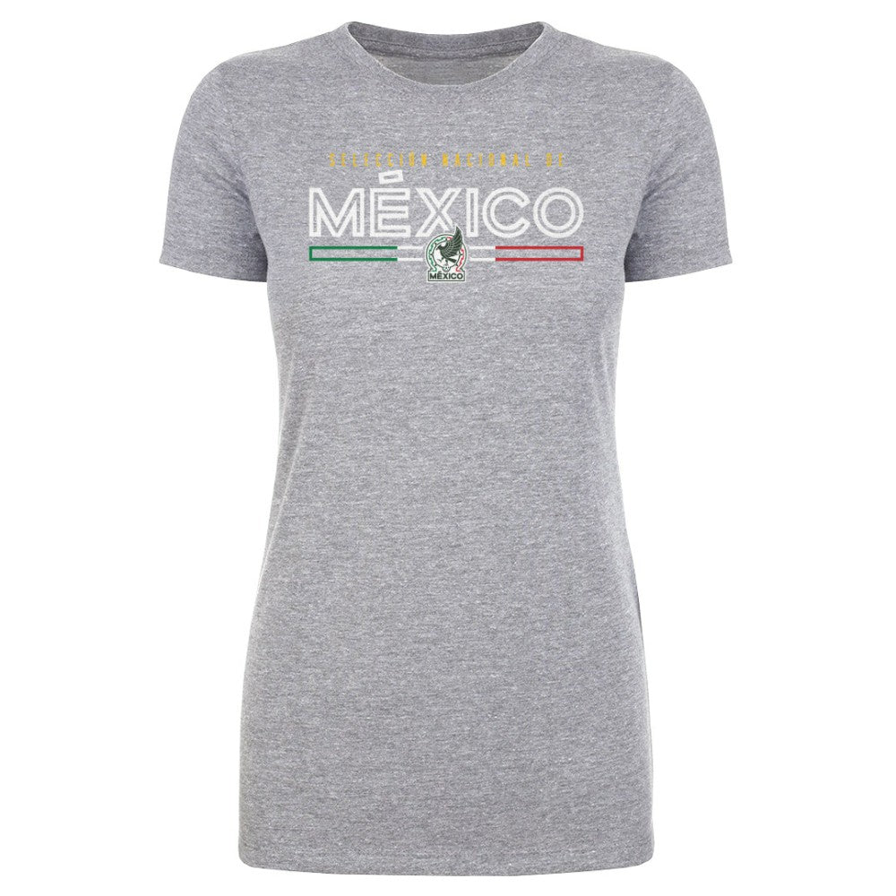 Mexico National Team 500 Level Women's Inline T-Shirt Heather Gray - FIFA World CUP