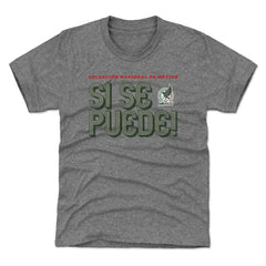 Mexico National Team 500 Level Youth Si Se Puede Inline Bold T-Shirt Gray - FIFA World CUP