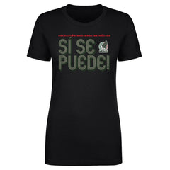 Mexico National Team 500 Level Women's Si Se Puede Inline Bold T-Shirt Black - FIFA World CUP