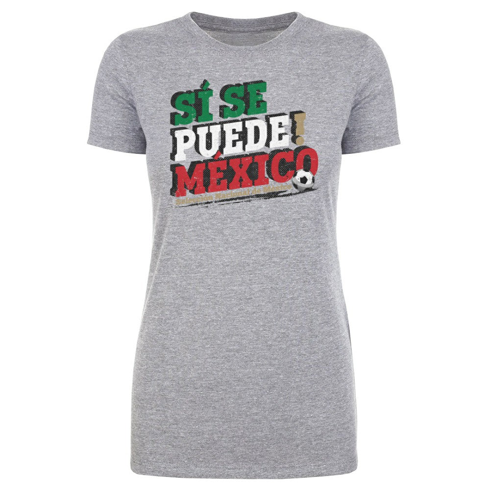 Mexico National Team 500 Level Women's Si Se Puede T-Shirt Heather Gray - FIFA World CUP