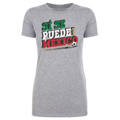 Mexico National Team 500 Level Women's Si Se Puede T-Shirt Heather Gray - FIFA World CUP