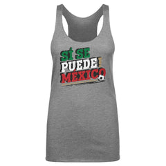 Mexico National Team 500 Level Women's Si Se Puede Tri-Blend Racerback Tank Top Gray - FIFA World CUP
