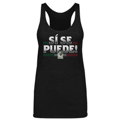 Mexico National Team 500 Level Women's Si Se Puede Tri-Blend Racerback Tank Top Black - FIFA World CUP