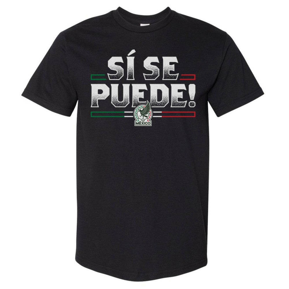 Mexico National Team 500 Level Si Se Puede Heavyweight T-Shirt Black - FIFA World CUP