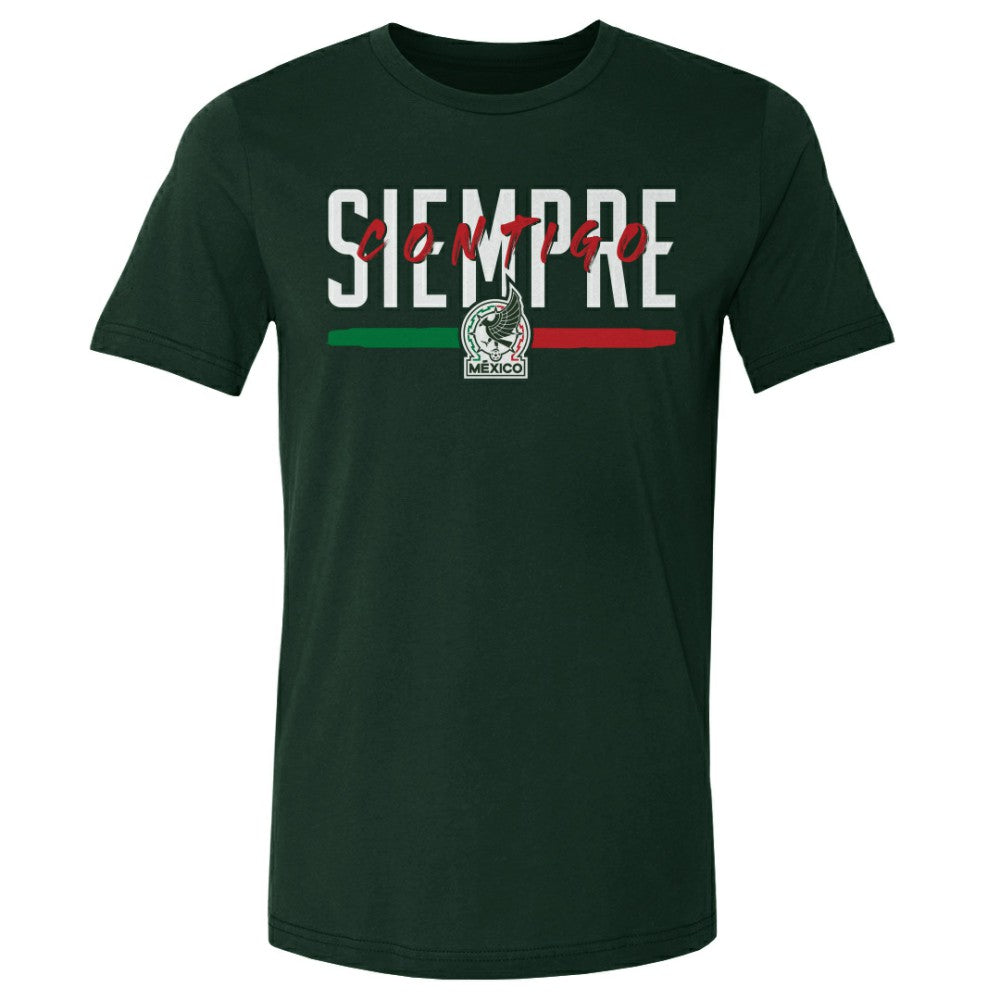 Mexico National Team 500 Level Siempre Contigo Cotton T-Shirt Forest Green - FIFA World CUP