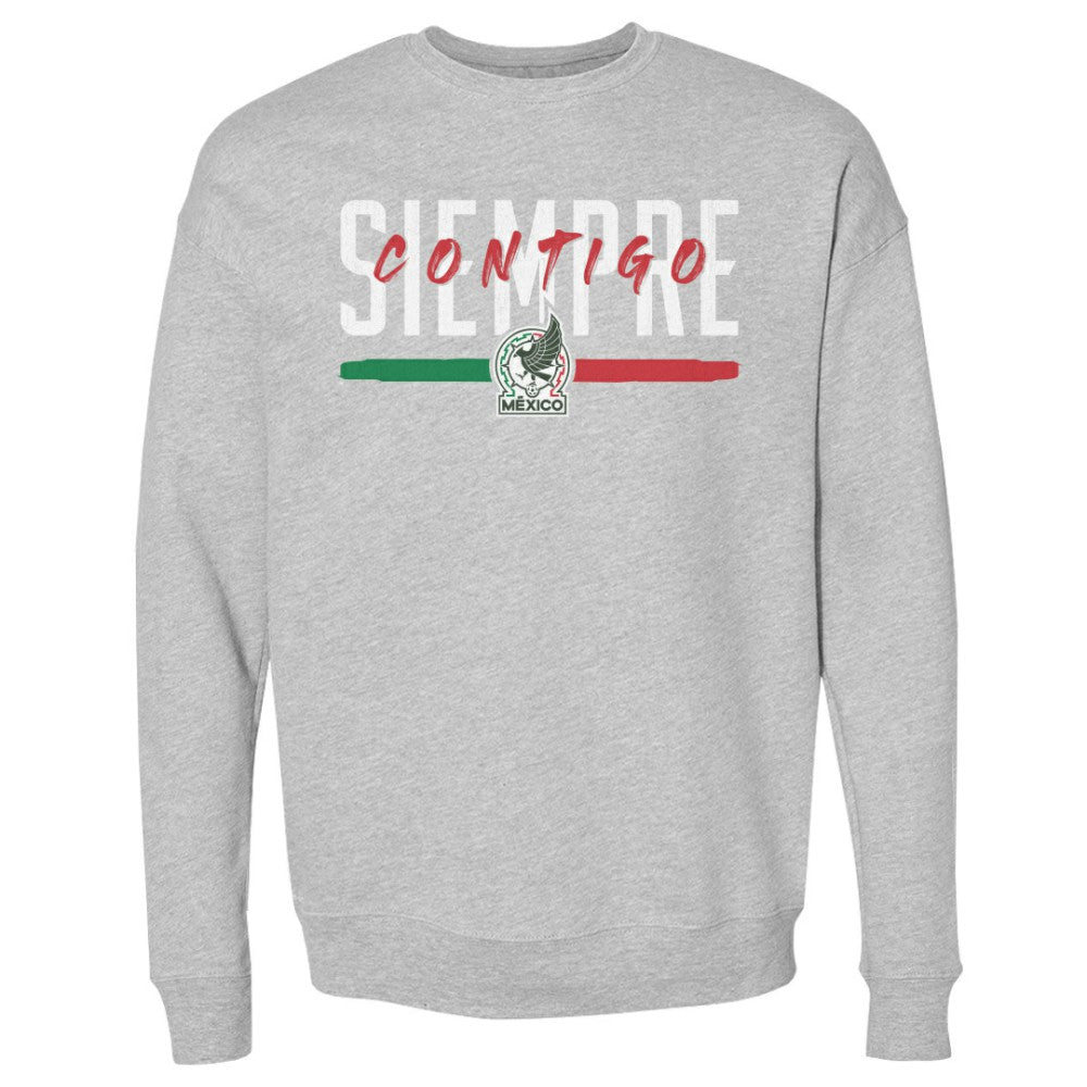 Mexico National Team 500 Level Siempre Contigo Crewneck Sweatshirt Heather Gray - FIFA World CUP