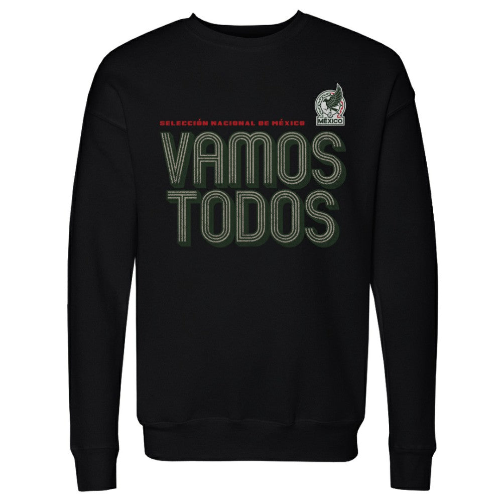 Mexico National Team 500 Level Vamos Todos Inline Bold Crewneck Sweatshirt Black - FIFA World CUP