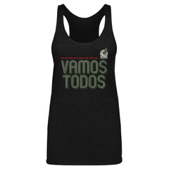 Mexico National Team 500 Level Women's Vamos Todos Inline Bold Tri-Blend Tank Top Black - FIFA World CUP