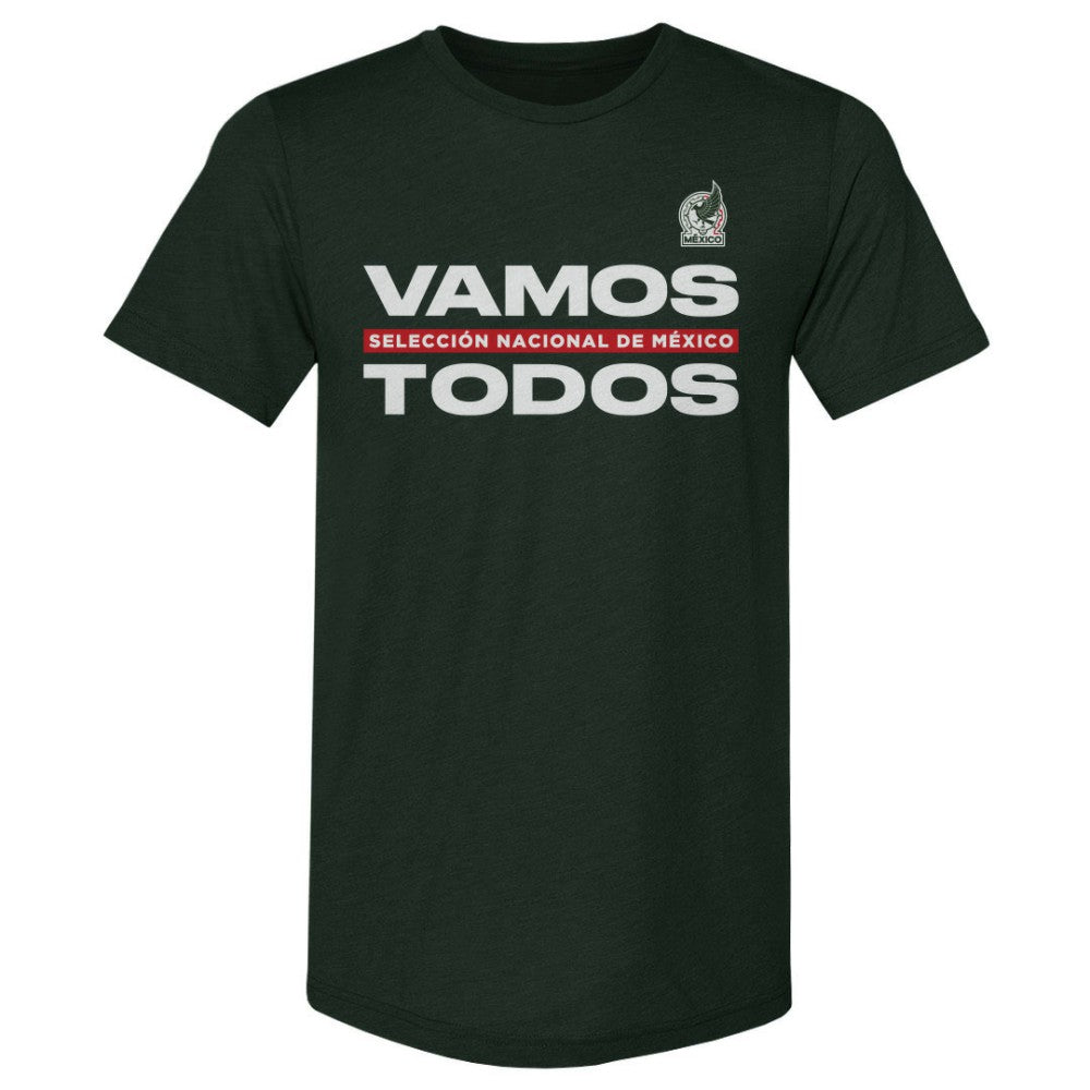 Mexico National Team 500 Level Vamos Todos Premium Tri-Blend T-Shirt Dark Green - FIFA World CUP