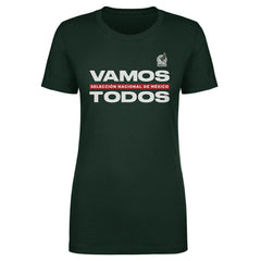 Mexico National Team 500 Level Women's Vamos Todos T-Shirt Dark Green - FIFA World CUP