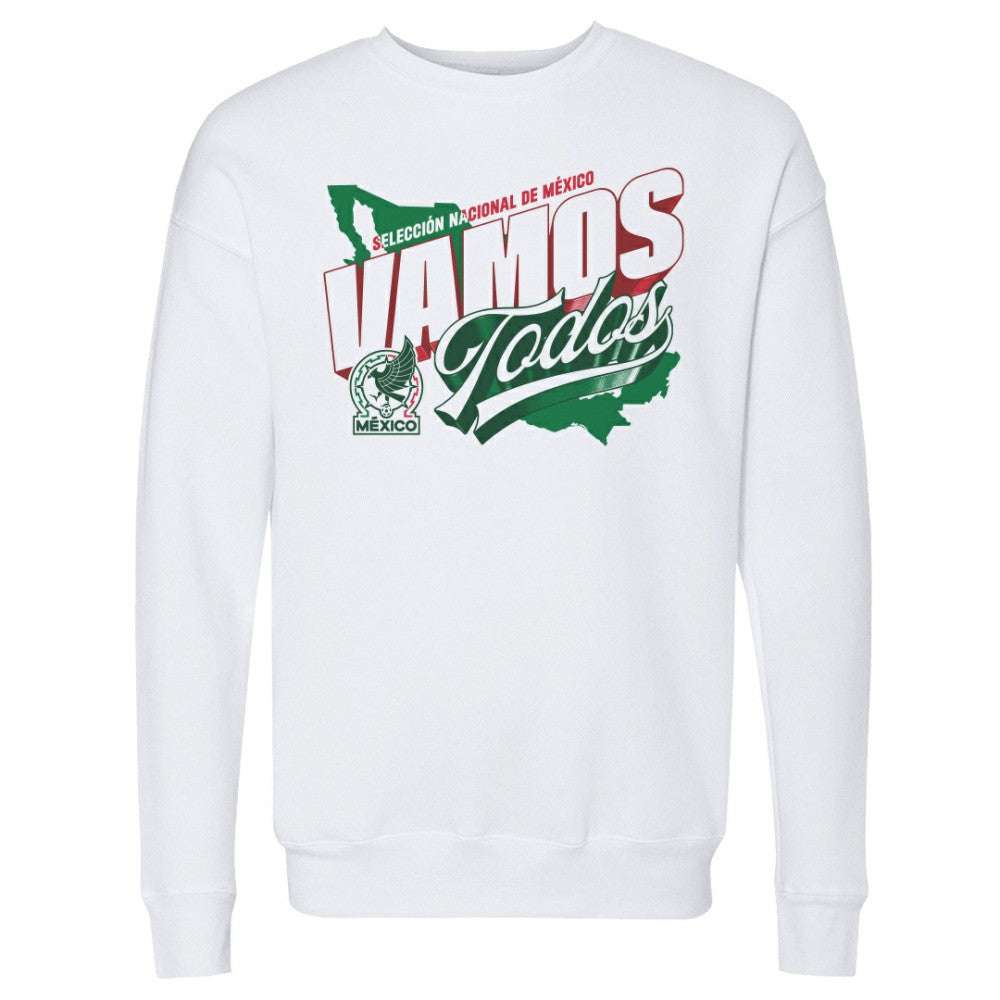 Mexico National Team 500 Level Vamos Todos Country Crewneck Sweatshirt White - FIFA World CUP