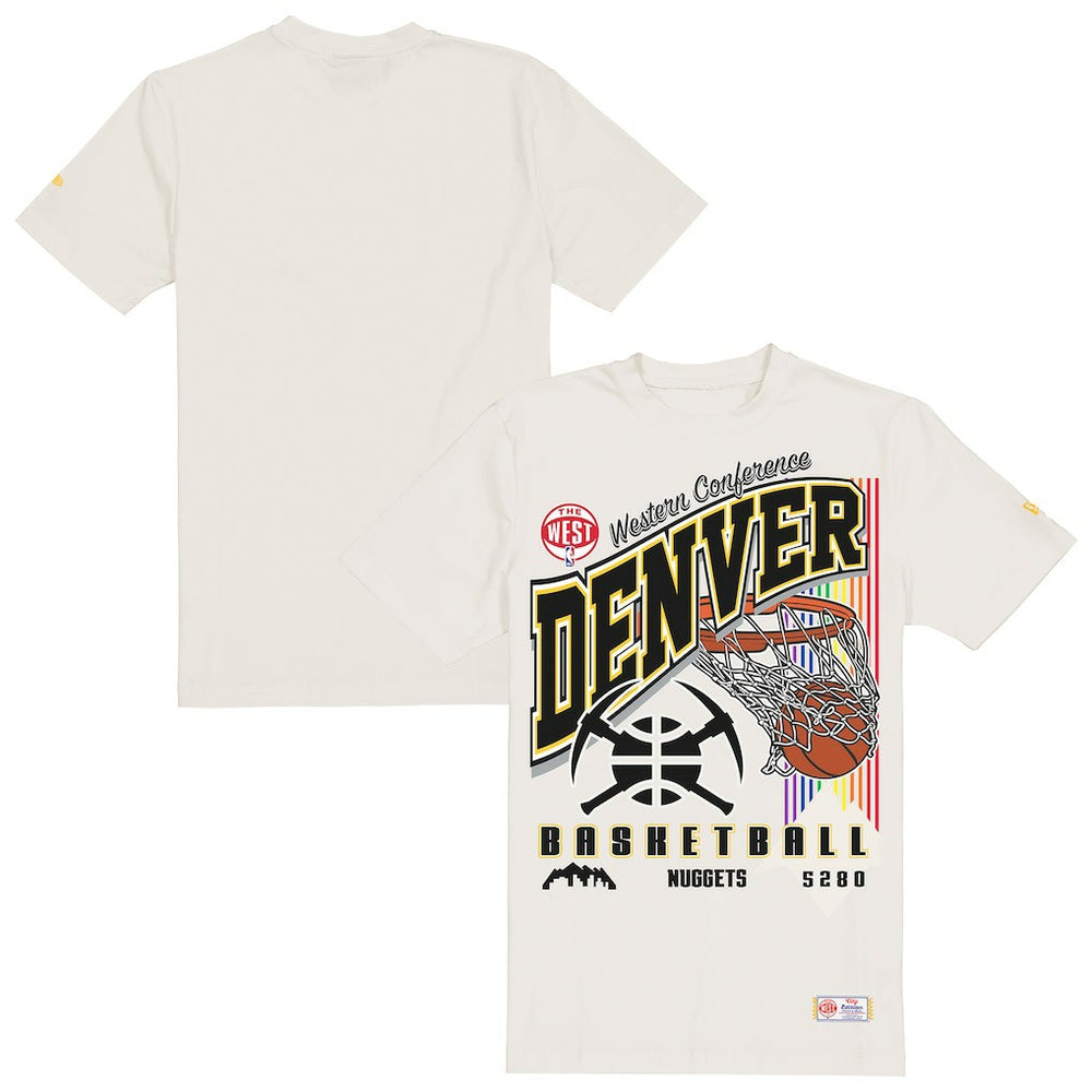 Denver Nuggets Oversized City Edition Remix Vintage T-Shirt Cream - NBA
