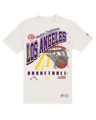 Los Angeles Lakers Oversized City Edition Remix Vintage T-Shirt Cream - NBA