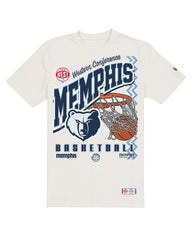 Memphis Grizzlies Oversized City Edition Remix Vintage T-Shirt Cream - NBA