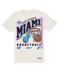 Miami Heat Oversized City Edition Remix Vintage T-Shirt Cream - NBA