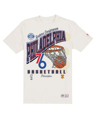 Philadelphia 76ers Oversized City Edition Remix Vintage T-Shirt Cream - NBA