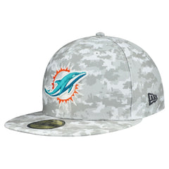 Miami Dolphins New Era 2025 Salute to Service Fan Pack 59FIFTY Fitted Hat White | NFL