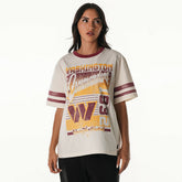 Washington Commanders The Wild Collective Women's Vintage Drop Shoulder Oversized Boyfriend T-Shirt Cream | NFL