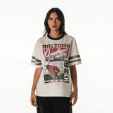 Arizona Cardinals The Wild Collective Women's Vintage Drop Shoulder Oversized Boyfriend T-Shirt Cream | NFL